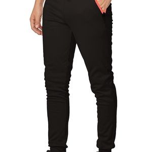South Pole black and orange fleece joggers